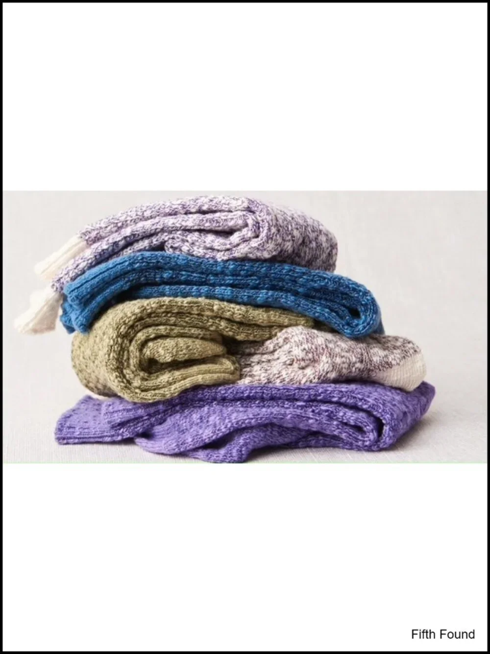 Organic Cotton Ragg Socks Unisex Mid-Calf Crew 1 Pair